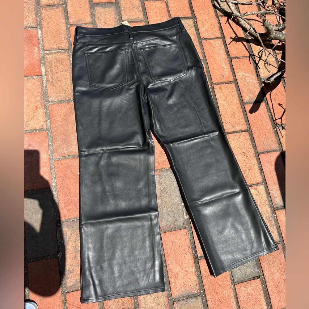 J Crew Faux Leather Slim Wide Leg Pants NWT - Picture 10 of 10